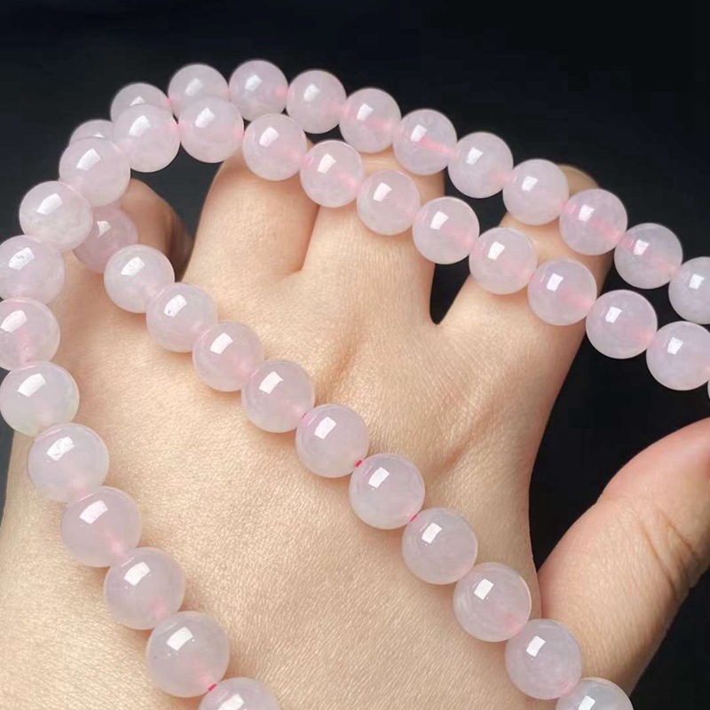 缅甸天然翡翠A货 水头好珠宝饰品冰粉紫翡翡翠项链饰品配证书